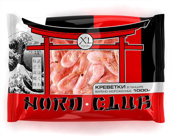 Новый дизайн упаковки креветок ТМ «Nord Club».